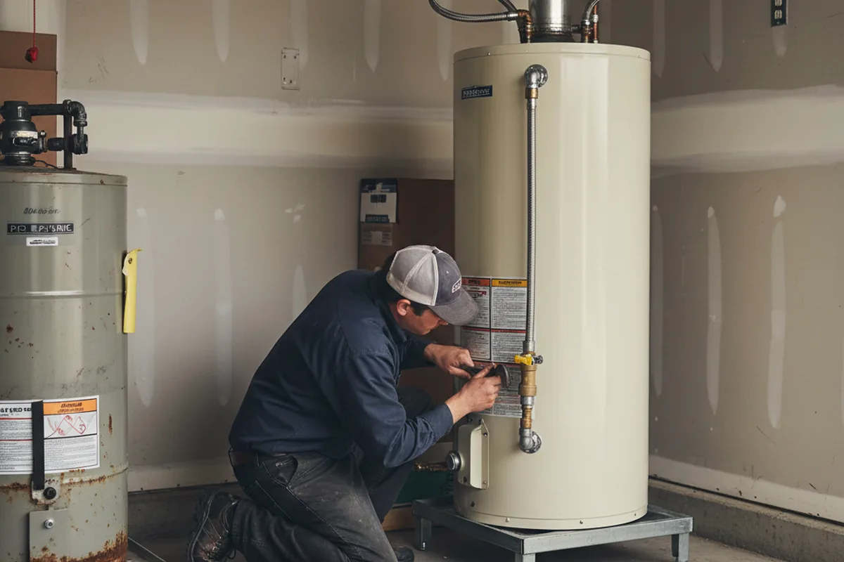 Water heater and shutoff valve replacement in Dunfermline